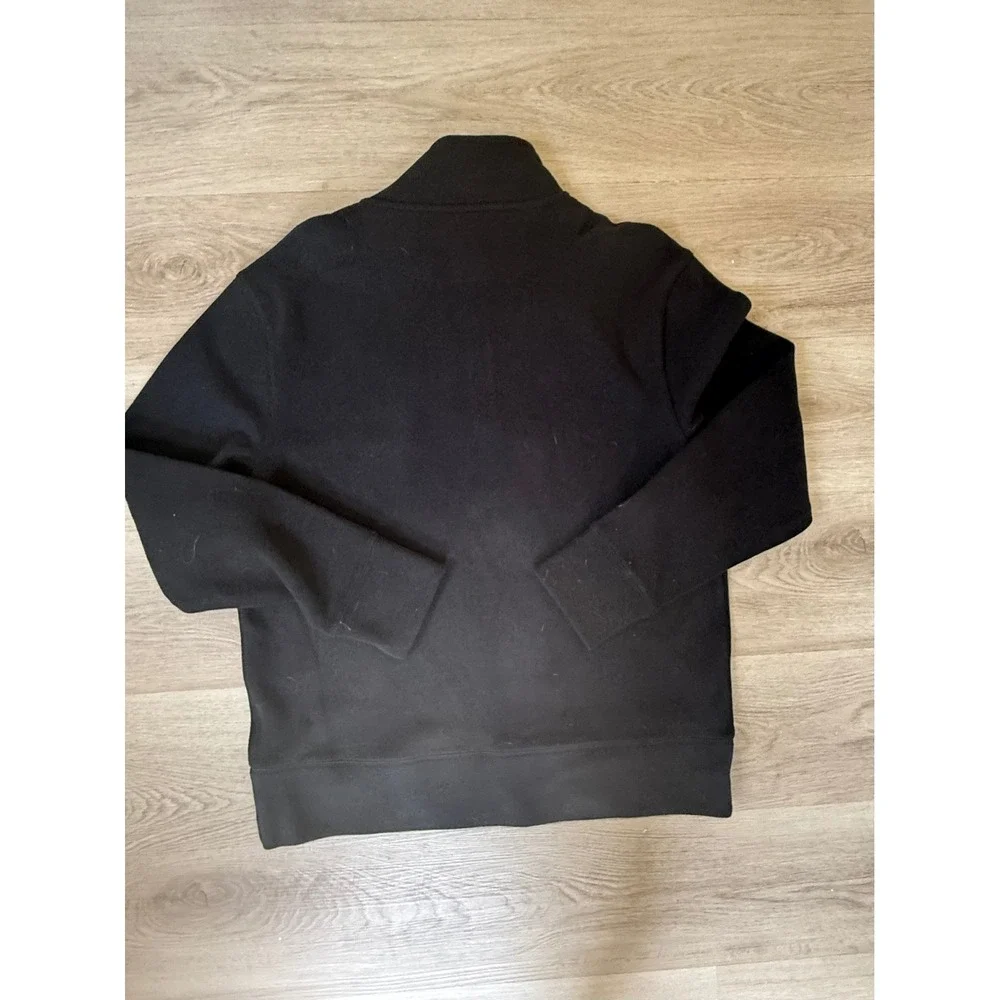 Banana Republic Mens Quarter Zip Pullover Sweater Black Mock Neck Large NWT